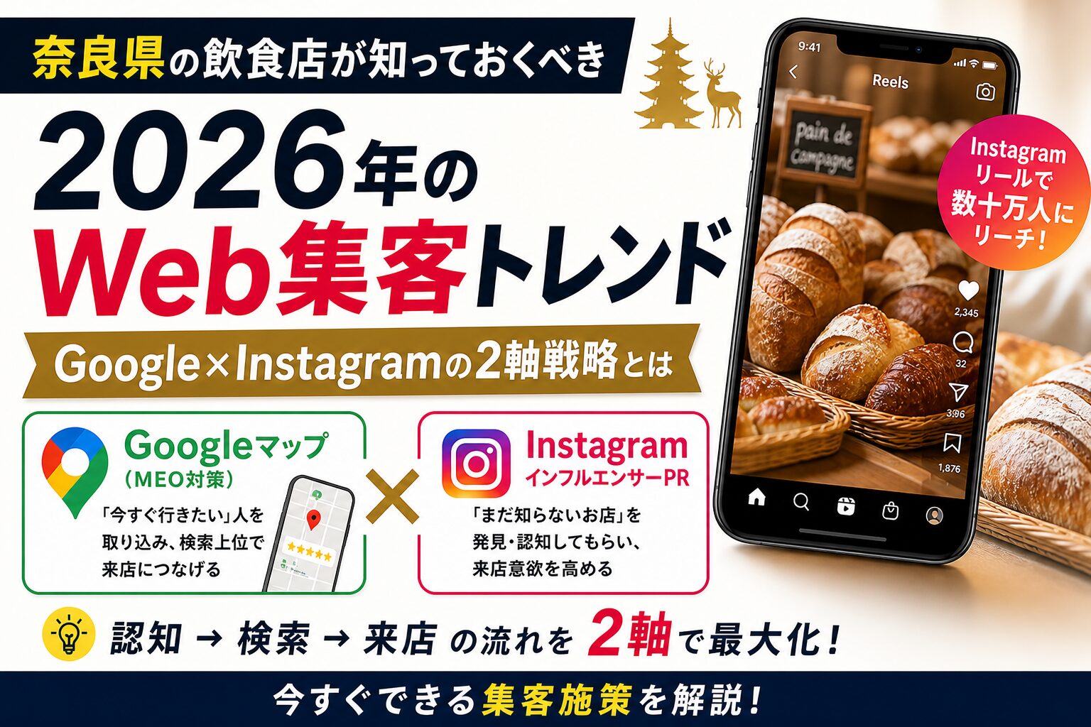 奈良県の飲食店が知っておくべき2025年のWeb集客トレンド｜Google×Instagramの2軸戦略とは